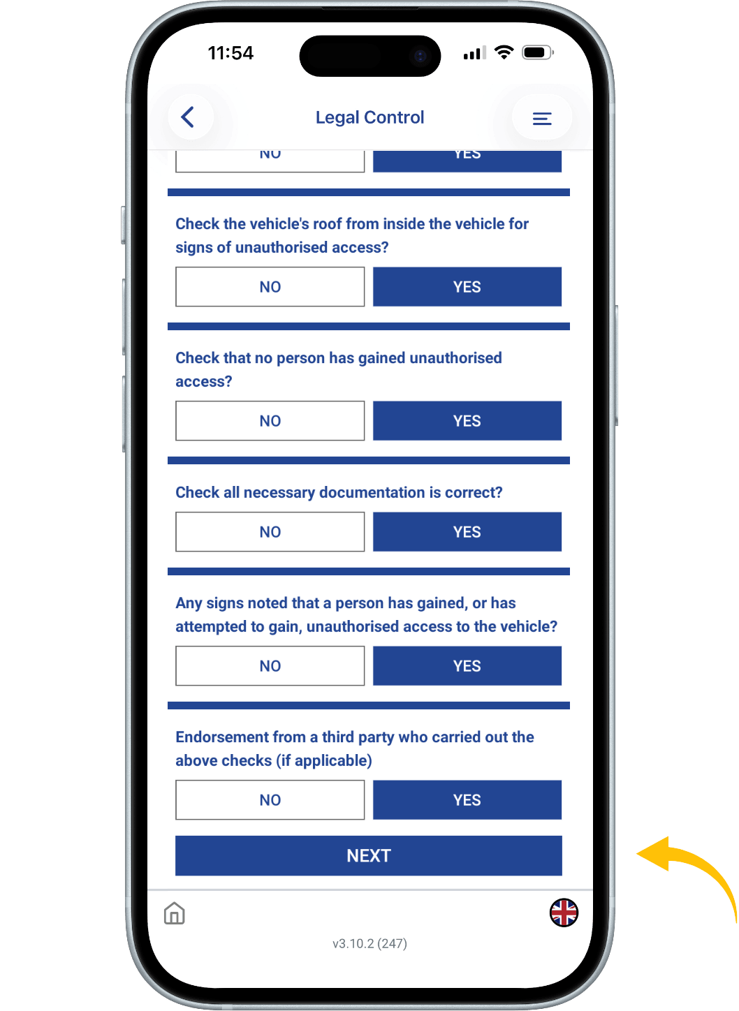 When everything is filled in press the button: START JOURNEY