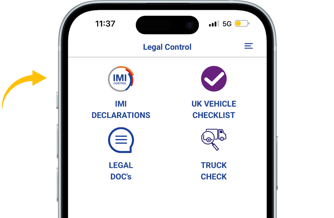 When in the app, press the IMI DECLARATIONS button.