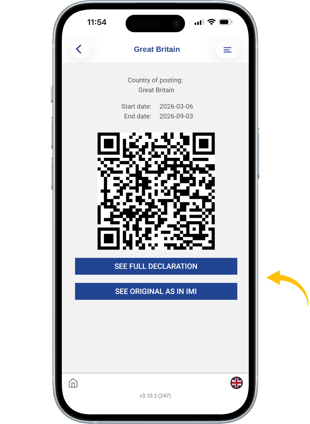 Below there are two blue buttons.