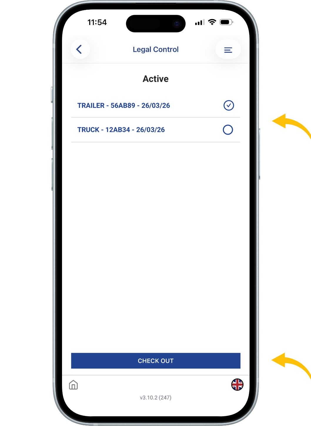The "Check Out" option is used to close a component.