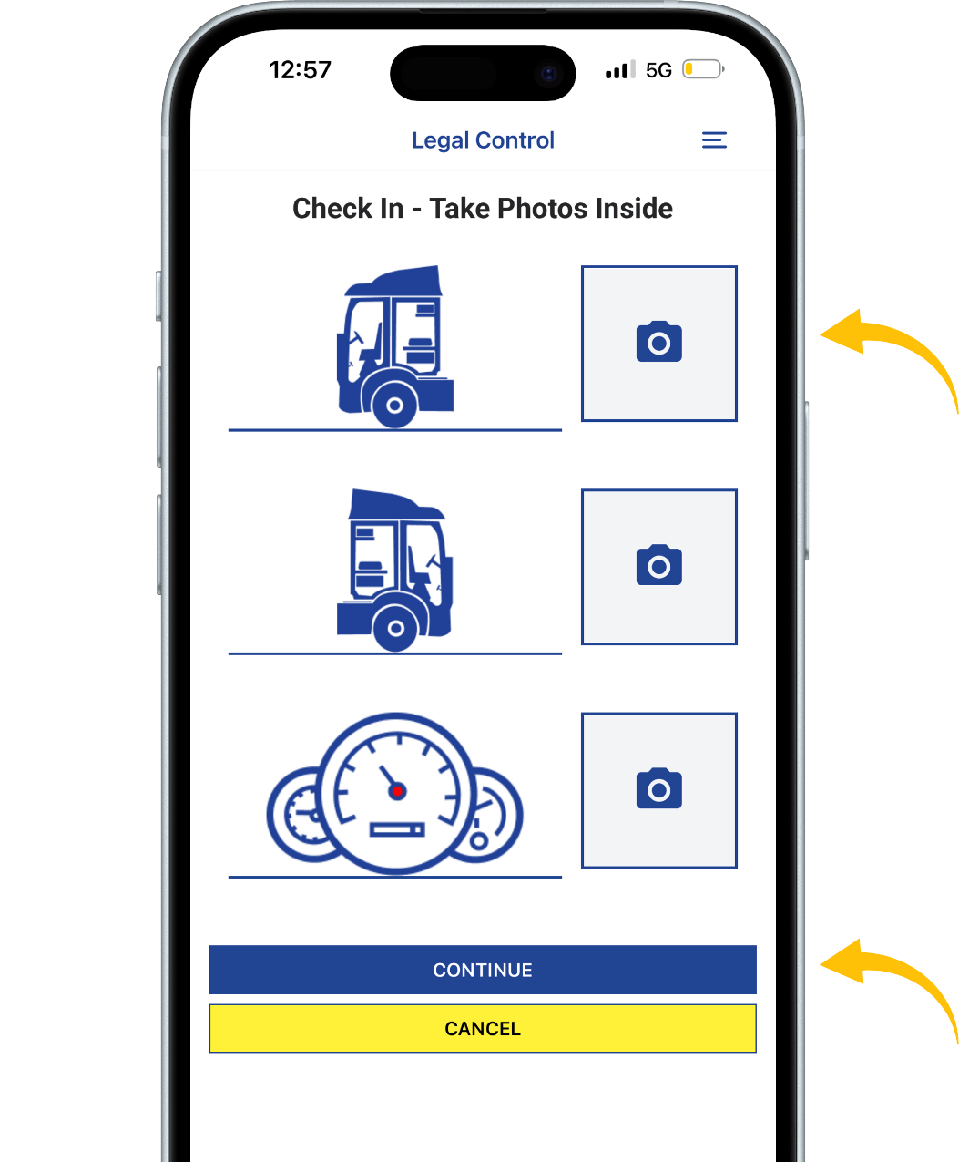 After completing the exterior photos, you will be asked to take photos of the interior.