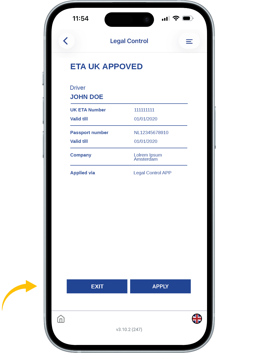 When you will get UK ETA, you will get that kind of notification